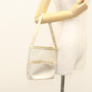 PRADA Hand Bag Vinyl Clear Beige Auth 118773-23