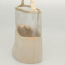 PRADA Hand Bag Vinyl Clear Beige Auth 118773-4