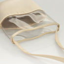 PRADA Hand Bag Vinyl Clear Beige Auth 118773-6