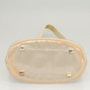 PRADA Hand Bag Vinyl Clear Beige Auth 118773-5