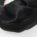 Salvatore Ferragamo Hand Bag Satin Black Auth 118774V-12