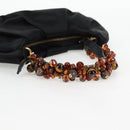 Salvatore Ferragamo Hand Bag Satin Black Auth 118774V-7