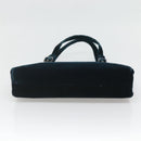 PRADA Tote Bag Velor Navy Silver Auth 118778-5