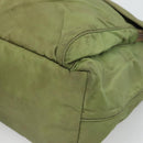 PRADA Shoulder Bag Nylon Khaki Silver Auth 118779-10