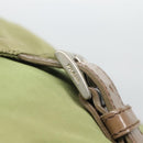 PRADA Shoulder Bag Nylon Khaki Silver Auth 118779-15