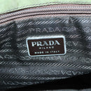 PRADA Shoulder Bag Nylon Khaki Silver Auth 118779-17