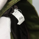 PRADA Shoulder Bag Nylon Khaki Silver Auth 118779-24