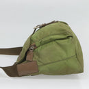 PRADA Shoulder Bag Nylon Khaki Silver Auth 118779-4