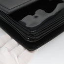 Salvatore Ferragamo Gancini Hand Bag Patent leather Black Gold Auth 118783-14