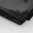 Salvatore Ferragamo Gancini Hand Bag Patent leather Black Gold Auth 118783-15