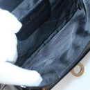 Salvatore Ferragamo Gancini Hand Bag Patent leather Black Gold Auth 118783-10