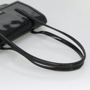 Salvatore Ferragamo Gancini Hand Bag Patent leather Black Gold Auth 118783-7