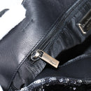 Salvatore Ferragamo Sequin Tote Bag Nylon Black Auth 118787V-21