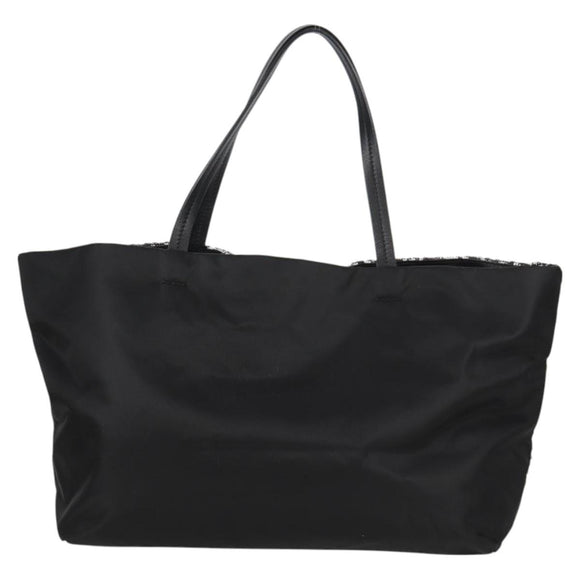 Salvatore Ferragamo Sequin Tote Bag Nylon Black Auth 118787V