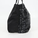 Salvatore Ferragamo Sequin Tote Bag Nylon Black Auth 118787V-4