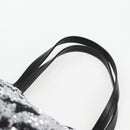 Salvatore Ferragamo Sequin Tote Bag Nylon Black Auth 118787V-14