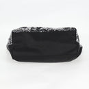 Salvatore Ferragamo Sequin Tote Bag Nylon Black Auth 118787V-5