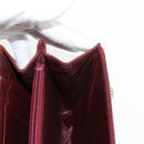 CARTIER Chain Shoulder Bag Suede Leather Red Gold Auth 118790V-26