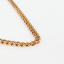 CARTIER Chain Shoulder Bag Suede Leather Red Gold Auth 118790V-8