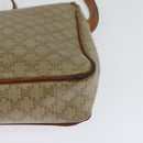 CELINE Macadam Canvas Shoulder Bag PVC Beige Auth 118792-13