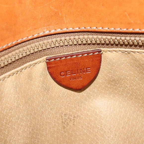 CELINE Macadam Canvas Shoulder Bag PVC Beige Auth 118792