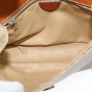 CELINE Macadam Canvas Shoulder Bag PVC Beige Auth 118792-17