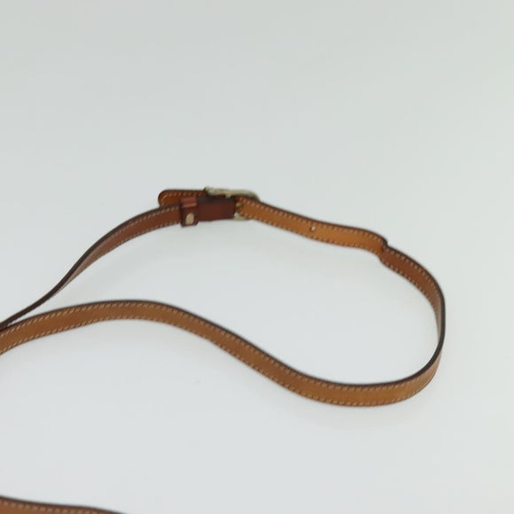 CELINE Macadam Canvas Shoulder Bag PVC Beige Auth 118792