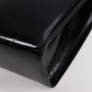 Salvatore Ferragamo Gancini Shoulder Bag Leather Black Gold Auth 118793V-11