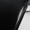 Salvatore Ferragamo Gancini Shoulder Bag Leather Black Gold Auth 118793V-14