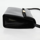 Salvatore Ferragamo Gancini Shoulder Bag Leather Black Gold Auth 118793V-5