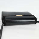 Salvatore Ferragamo Gancini Shoulder Bag Leather Black Gold Auth 118793V-6