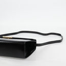 Salvatore Ferragamo Gancini Shoulder Bag Leather Black Gold Auth 118793V-8