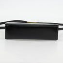Salvatore Ferragamo Gancini Shoulder Bag Leather Black Gold Auth 118793V-9