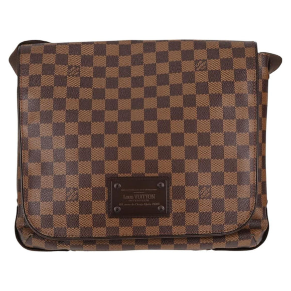 LOUIS VUITTON Damier Ebene Brooklyn MM Shoulder Bag N51211 LV Auth 118794V