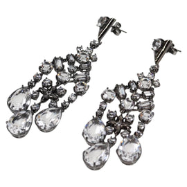 LOUIS VUITTON Pierce LV Chandelier Metal Silver Tone M02180 LV Auth 118796M