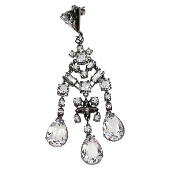 LOUIS VUITTON Pierce LV Chandelier Metal Silver Tone M02180 LV Auth 118796M