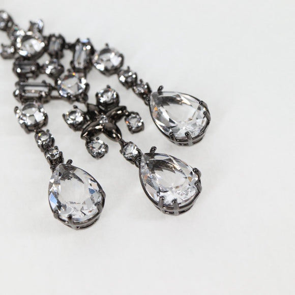 LOUIS VUITTON Pierce LV Chandelier Metal Silver Tone M02180 LV Auth 118796M