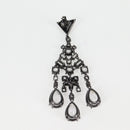 LOUIS VUITTON Pierce LV Chandelier Metal Silver Tone M02180 LV Auth 118796M-6