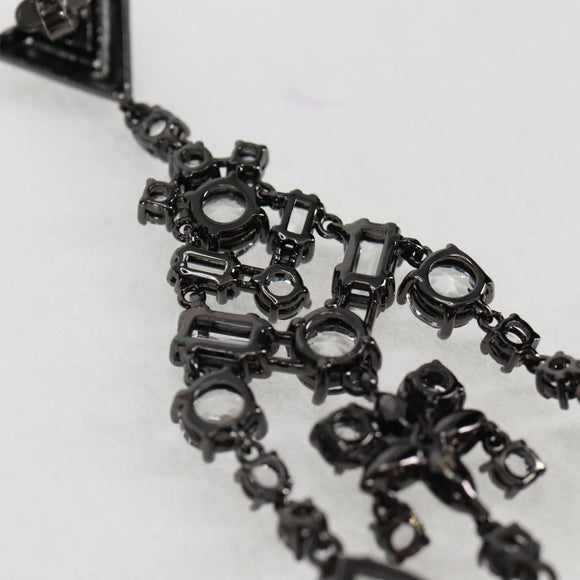 LOUIS VUITTON Pierce LV Chandelier Metal Silver Tone M02180 LV Auth 118796M