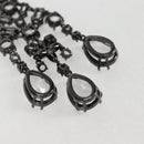 LOUIS VUITTON Pierce LV Chandelier Metal Silver Tone M02180 LV Auth 118796M-9