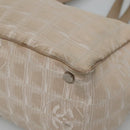 CHANEL New Travel Line MM Tote Bag Canvas Beige CC Auth 118797-9