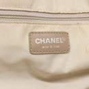 CHANEL New Travel Line MM Tote Bag Canvas Beige CC Auth 118797-17