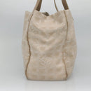 CHANEL New Travel Line MM Tote Bag Canvas Beige CC Auth 118797-3