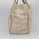 CHANEL New Travel Line MM Tote Bag Canvas Beige CC Auth 118797-4