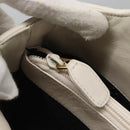 BALLY Quilted Tote Bag Leather White Gold Auth 118799-14