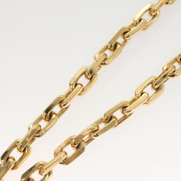 LOUIS VUITTON Necklace LV Edge Chain Cadena GP Necklace Gold MP2993 Auth 118806