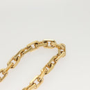 LOUIS VUITTON Necklace LV Edge Chain Cadena GP Necklace Gold MP2993 Auth 118806-14