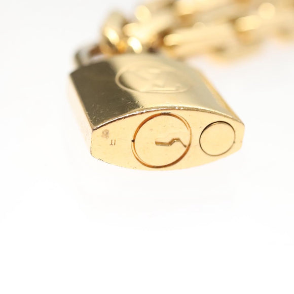 LOUIS VUITTON Necklace LV Edge Chain Cadena GP Necklace Gold MP2993 Auth 118806