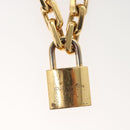 LOUIS VUITTON Necklace LV Edge Chain Cadena GP Necklace Gold MP2993 Auth 118806-3