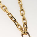 LOUIS VUITTON Necklace LV Edge Chain Cadena GP Necklace Gold MP2993 Auth 118806-4